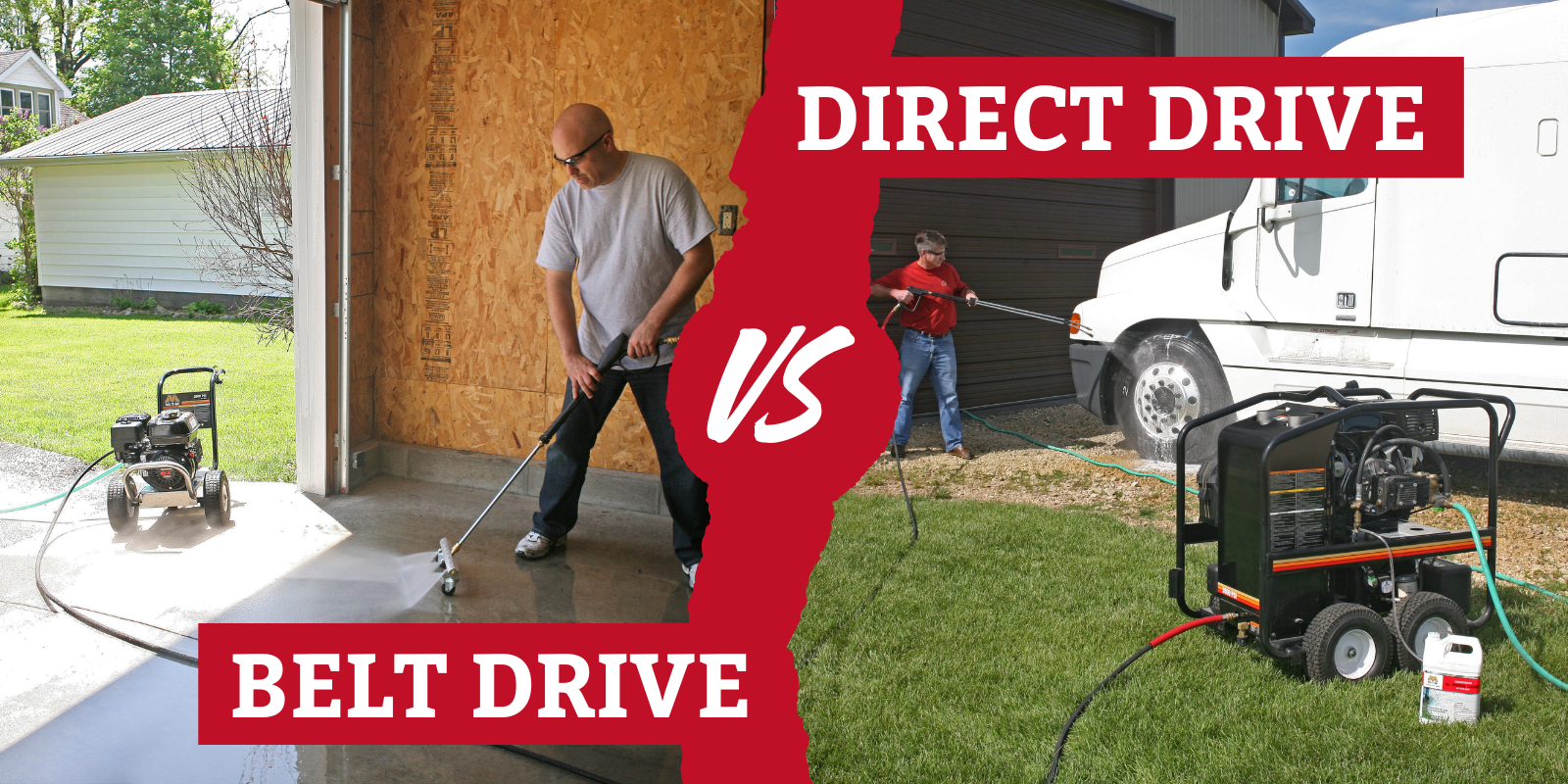 Belt Drive, Direct Drive Pressure Washer Differences