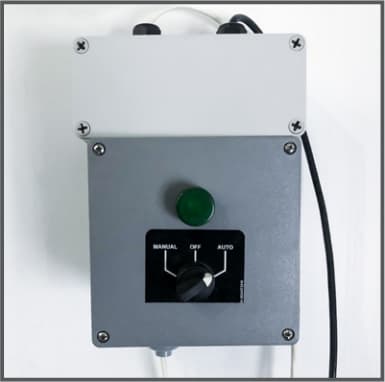 undercarriage wash system remote box for auto/manual operation of spray box